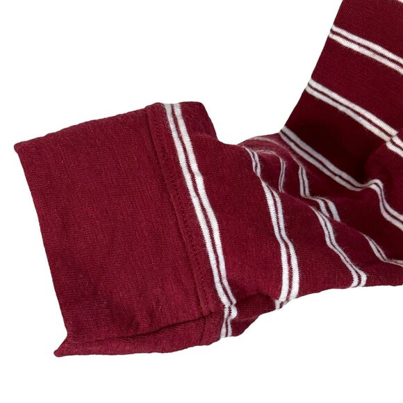 Hollister X-Small Cropped Tee-Shirt Top Striped Crew Neck Long Sleeve Oversized - Picture 3 of 9